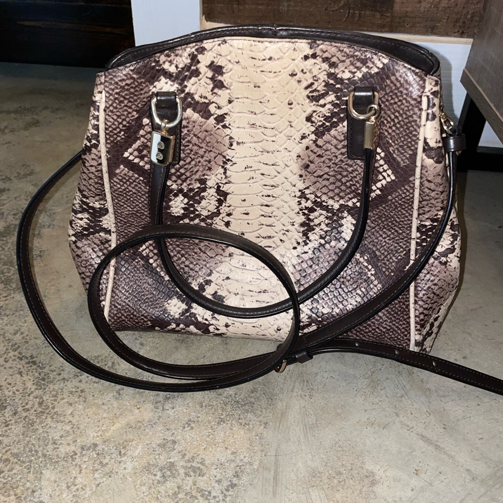 Coach snakeskin cross body purse
